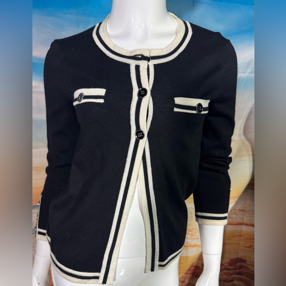 Trina Turk Merino Wool Cardigan - Picture 6 of 10